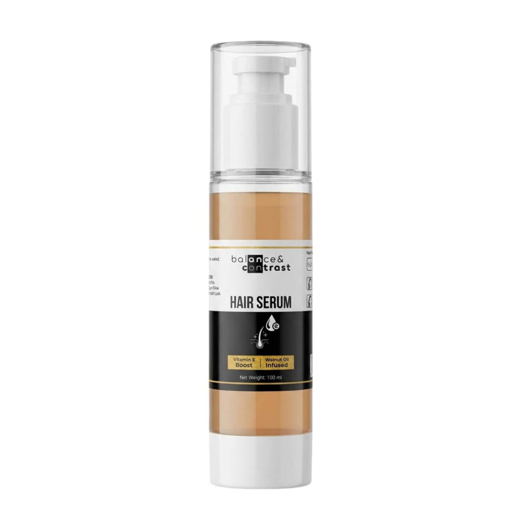 Hair Serum with Vitamin E & Walnut Oil | Anti-Frizz for Smooth, Shiny & Silky Hair